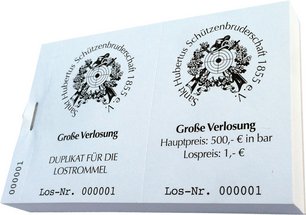 Doppellose mit schwarzweiß-Druck